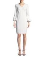 Calvin Klein Classic Bell-sleeve Sheath Dress