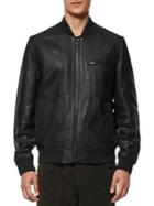 Andrew Marc Praslin Leather Bomber Jacket