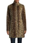 Via Spiga Reversible Leopard Faux Fur Coat