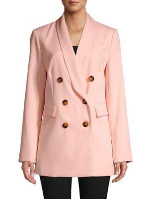 Sfw Double-breasted Long-sleeve Blazer