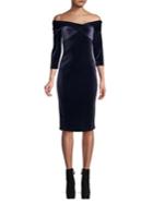Finders Romana Long-sleeve Velvet Dress