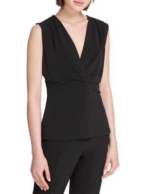 Donna Karan Classic Gathered Top