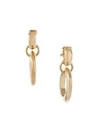 Laundry By Shelli Segal Wood Shores Goldtone Double Ring Drop Earrings