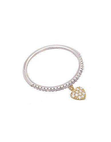 Lord & Taylor Sterling Silver And Yellow Gold Heart Ring