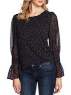 Cece By Cynthia Steffe Floral Bell-sleeve Top
