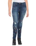 Melissa Mccarthy Seven7 Plus Lonesome Paint Splatter Skinny Jeans