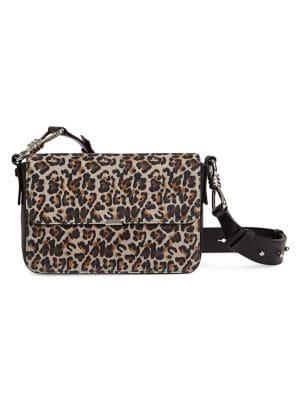Allsaints Leopard-printed Leather Crossbody Bag