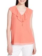 Calvin Klein Ruffle V-neck Top