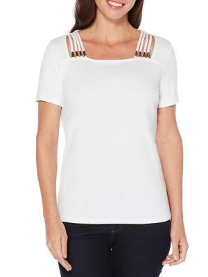 Rafaella Plus Strappy Cotton Top