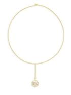 Etienne Aigner Hexagon Crystal Wire Necklace