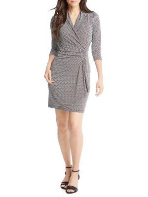 Karen Kane Cascade Wrap Sheath Dress