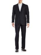 Hart Schaffner Marx 2-button Navy Wool Suit