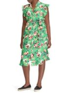 Lauren Ralph Lauren Plus Floral Ruffle Midi Dress