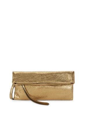 Gianni Chiarini Cherry Metallic Leather Clutch