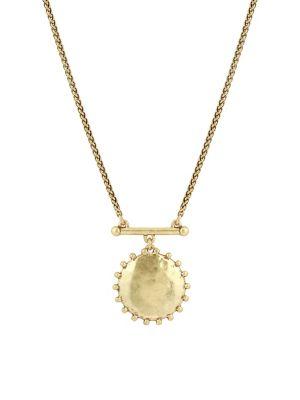 Lucky Brand Culture Club Crystal And Medallion Pendant Necklace