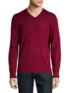 Black Brown V-neck Wool Sweater
