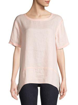 Lord & Taylor Linen Hi-lo Top
