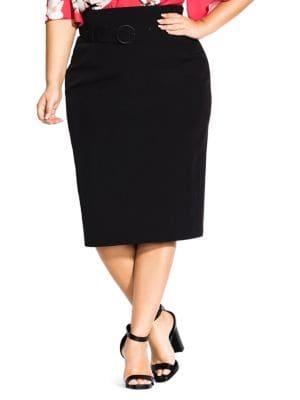 City Chic Plus Corset Waist Pencil Skirt
