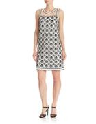 Belle By Badgley Mischka Embroidered Shift Dress