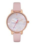 Ted Baker London Kate Rose Gold And Leather-strap Watch