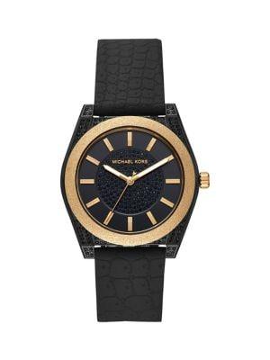 Michael Kors Channing Stainless Steel & Silicone Strap 3-hand Watch