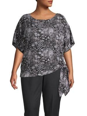 Michael Michael Kors Plus Paisley Fun Knot Top