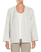 Eileen Fisher Petite Patch Pocket Accented Organic Cotton Jacket