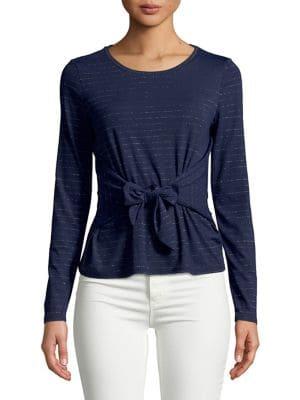 Highline Collective Striped Tie Waist Top