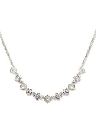 Givenchy Studded Crystal Frontal Necklace