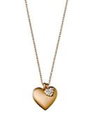 Pilgrim Crystal Studded Heart Pendant Necklace