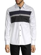 Karl Lagerfeld Long Sleeve Colorblock Shirt