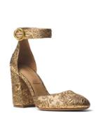 Michael Kors Collection Rena Shimmery Ankle Strap Pumps