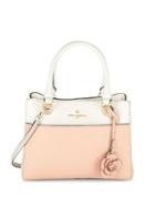 Karl Lagerfeld Paris Floral Charm Colorblock Leather Satchel