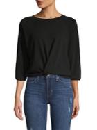 Tresics Luxe Raglan Knotted Top
