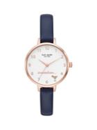 Kate Spade New York Metro Rose Goldtone Stainless Steel & Leather-strap Watch
