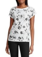 Lauren Ralph Lauren Petite Print Jersey Boatneck Top