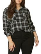 Sanctuary Plus Plaid Button-down Shirt