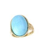 Effy Turquesa 14k Yellow Gold And Turquoise Oval Ring