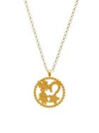 Dogeared Circle Of Abundance Handmade Gold Plated Sterling Silver Pendant Necklace