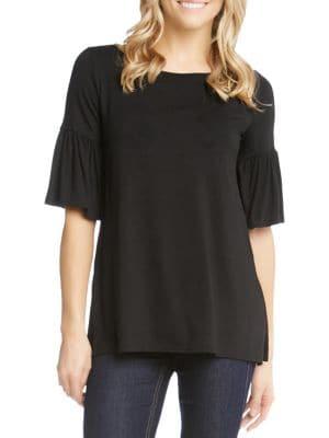 Karen Kane Side-slit Flare Sleeve Top