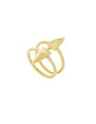 Botkier New York Spearheaded Goldtone Vertical Ring