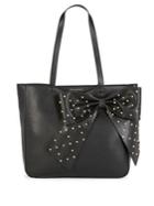 Karl Lagerfeld Paris Embellished Bow Leather Tote