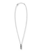 Steve Madden Stainless Steel Interlocked Oval Link Pendant Necklace
