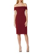 Laundry By Shelli Segal Off-the-shoulder Solid Dress