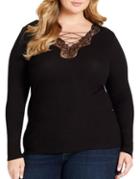 Jessica Simpson Plus Yve Scalloped Front Top