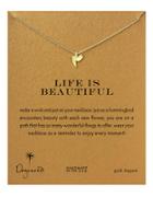 Dogeared Gold Dipped Life Is Beautiful Hummingbird Necklace