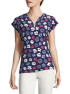 Anne Klein Cap Sleeve Floral Top
