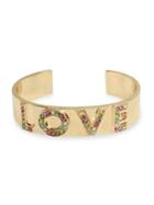 Bcbgeneration Affirmation Goldtone Crystal Love Cuff Bracelet