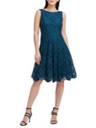 Donna Karan Lace Sleeveless Fit-and-flare Dress
