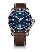 Victorinox Swiss Army Maverick Stainless Steel And Leather Watch